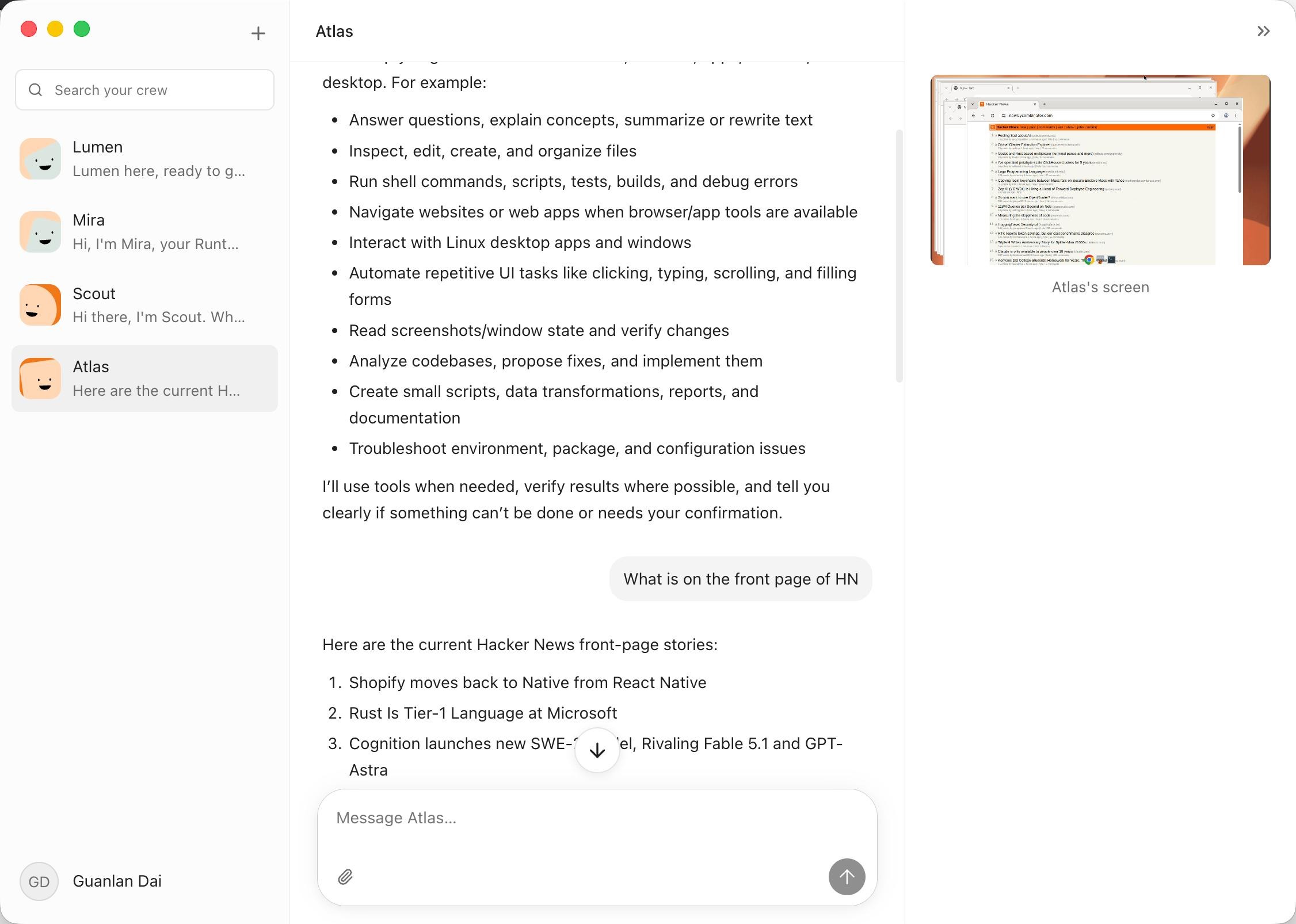 Errand desktop app